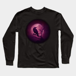 Raven and full moon Long Sleeve T-Shirt